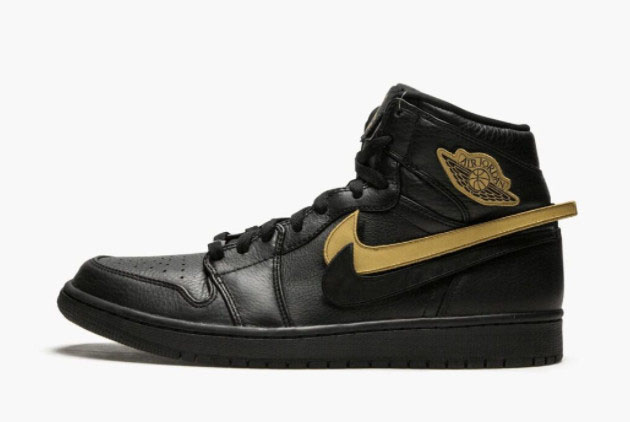 Air Jordan 1 High 'BHM' Metallic Gold/Black-White 908656-001 - Stylish and Iconic Sneakers for True Sneakerheads!